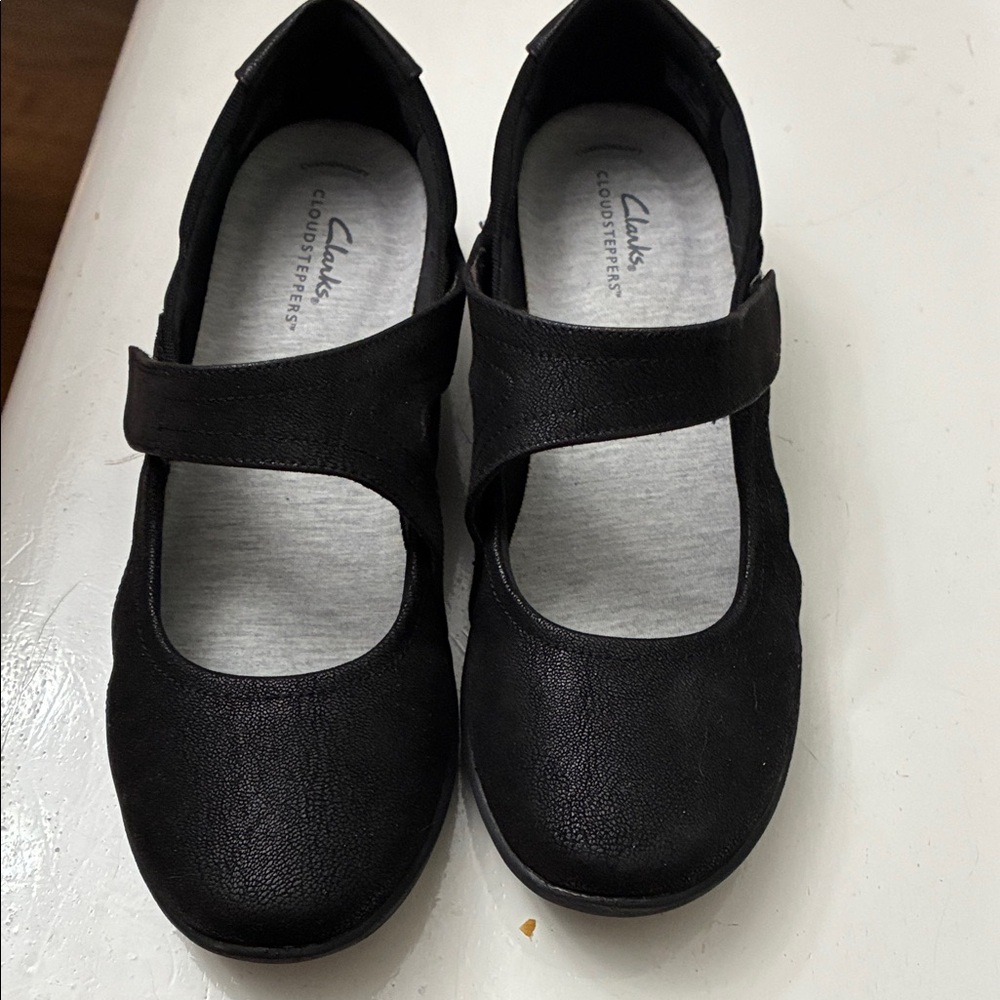 Clarks Black Mary Jane Flats